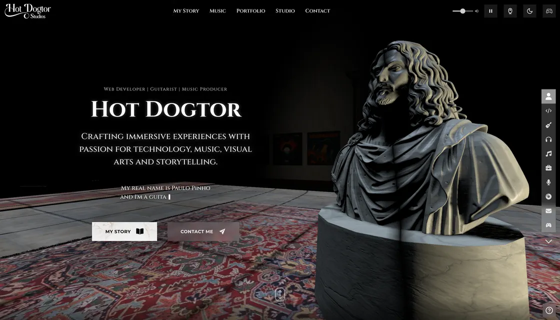 A Portfolio You Walk Through: Hot Dogtor's WebGPU Building